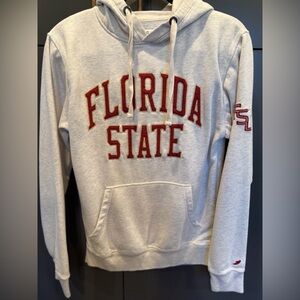 League Florida State Seminoles Hoodie Sweatshirt Gray Small FSU Embroidered Logo